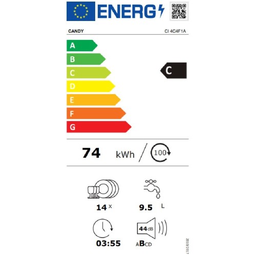 ΗΠΠ ΠΛΗΡ.ΕΝΤΟΙΧ 60CM CANDY CI4C4F1A C (14ΣΕΡΒ / ΑΦΗΣ / 3ο ΚΑΛΑΘΙ / Wi-Fi)